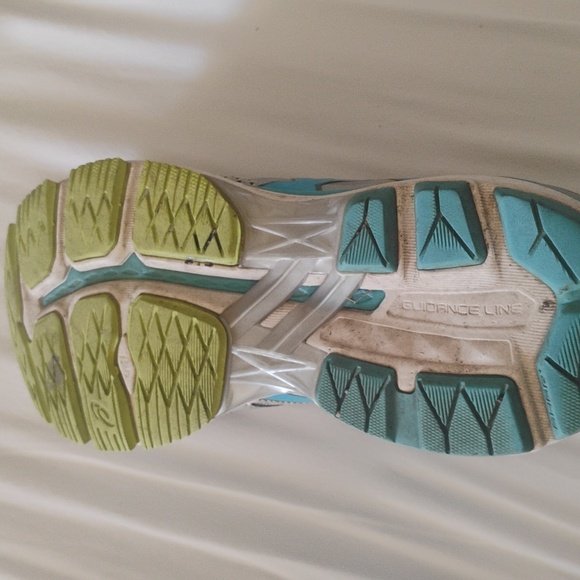 Asics Gray and Blue Athletic Shoes for Running - Picture 5 of 6